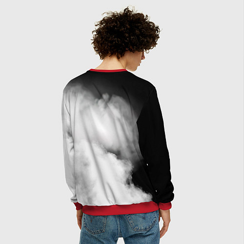 Мужской свитшот Вячеслав Бутусов Наутилус Помпилиус / 3D-Красный – фото 4