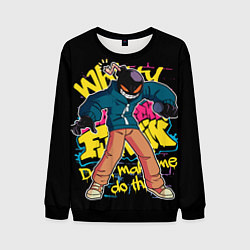 Свитшот мужской Whitty, Friday Night Funkin, цвет: 3D-черный