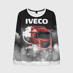 Свитшот мужской Iveco truck, цвет: 3D-белый