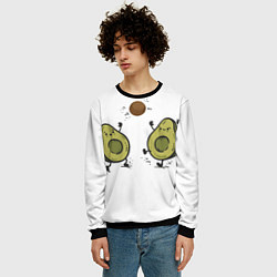 Свитшот мужской Любимые авокадо, цвет: 3D-черный — фото 2