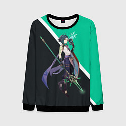 Свитшот мужской XIAO СЯО ГЕНШИН, цвет: 3D-черный