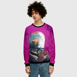 Свитшот мужской Эй Джей Академия Амбрелла cпина Z, цвет: 3D-черный — фото 2