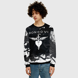 Свитшот мужской BON JOVI БОН ДЖОВИ, цвет: 3D-черный — фото 2