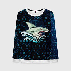 Свитшот мужской Морская угроза, цвет: 3D-белый
