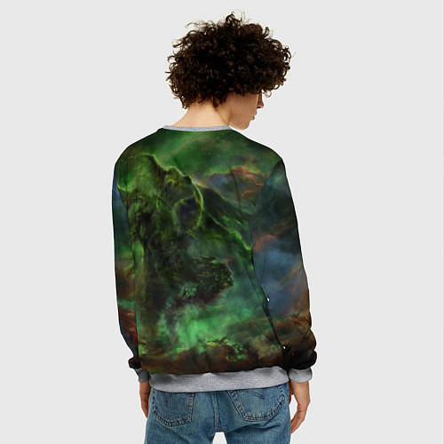 Мужской свитшот Скрытность скайрим / 3D-Меланж – фото 4