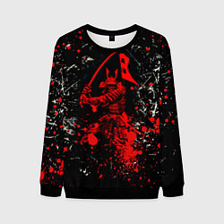 Мужской свитшот Красный Японский Самурай Samurai