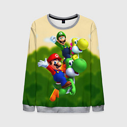 Свитшот мужской 3DMario, цвет: 3D-меланж