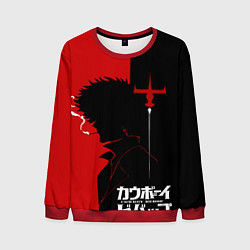 Свитшот мужской Ковбой Бибоп с сигаретой, цвет: 3D-красный
