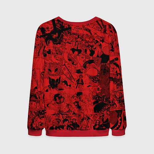 Мужской свитшот Манки Д Луффи, One Piece / 3D-Красный – фото 2