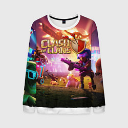Свитшот мужской CLASH OF CLANS СТОЛКНОВЕНИЕ КЛАНОВ, цвет: 3D-белый