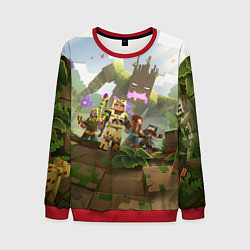 Свитшот мужской МАЙНКРАФТ ГЕРОИ ПРОТИВ ЗЛА, цвет: 3D-красный