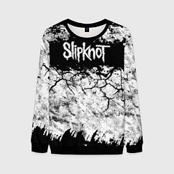 Свитшот мужской Надпись Слипкнот Рок Группа ЧБ Slipknot, цвет: 3D-черный