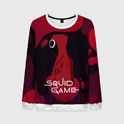 Свитшот мужской Игра в кальмара Red Black, цвет: 3D-белый