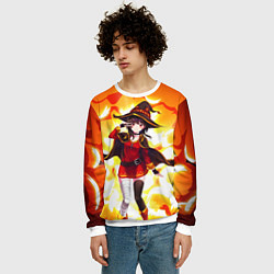 Свитшот мужской MeguminKonoSuba, цвет: 3D-белый — фото 2