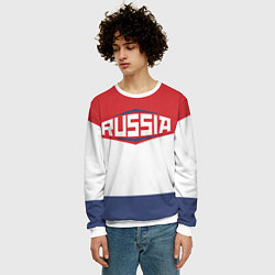 Свитшот мужской Russia, цвет: 3D-белый — фото 2