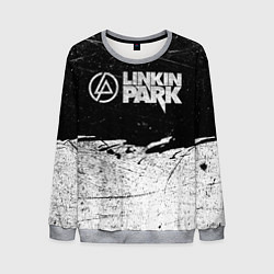 Свитшот мужской Линкин Парк Лого Рок ЧБ Linkin Park Rock, цвет: 3D-меланж