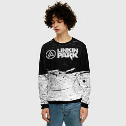 Свитшот мужской Линкин Парк Лого Рок ЧБ Linkin Park Rock, цвет: 3D-черный — фото 2