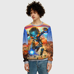 Свитшот мужской Destroy all Aliens, цвет: 3D-меланж — фото 2