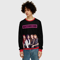 Свитшот мужской BLACKPINK NEON, цвет: 3D-красный — фото 2