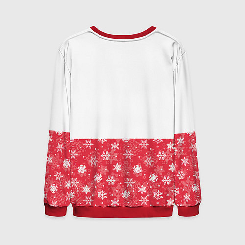 Мужской свитшот Оленёнок Merry Christmas / 3D-Красный – фото 2