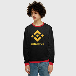 Свитшот мужской БИНАНС ЛОГО CARBON BINANCE LOGO, цвет: 3D-красный — фото 2