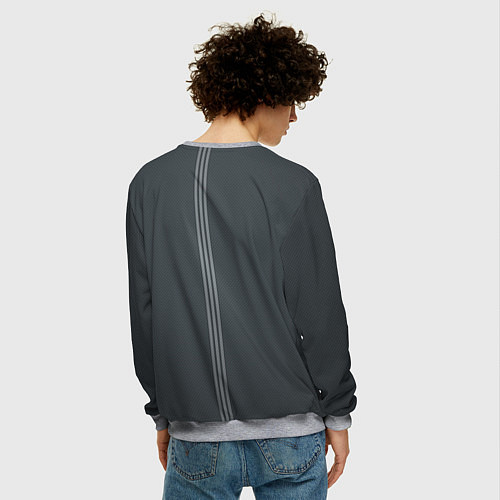 Мужской свитшот Герб Российской Федерации / 3D-Меланж – фото 4