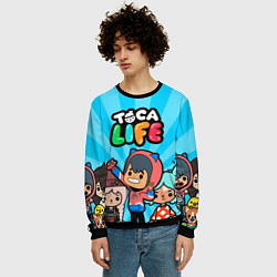 Свитшот мужской Toca Life: Friends, цвет: 3D-черный — фото 2