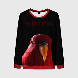 Свитшот мужской Красный попугай Red parrot, цвет: 3D-красный