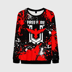 Мужской свитшот Free Fire: Брызги и капли красок