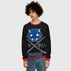 Свитшот мужской Клинок, рассекающий демонов Иноске, цвет: 3D-красный — фото 2