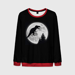 Свитшот мужской T-REX НА ЛУНЕ, цвет: 3D-красный