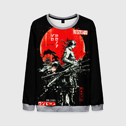 Свитшот мужской Ван пис зоро самурай на черном фоне, цвет: 3D-меланж
