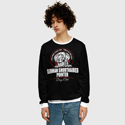 Свитшот мужской Немецкий Курцхаар Kurzhaar, цвет: 3D-белый — фото 2