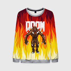 Свитшот мужской DOOM IMP FIRE AND MONSTER, цвет: 3D-меланж