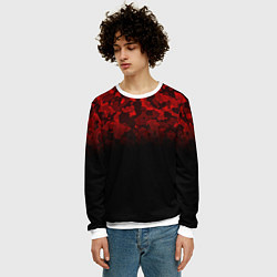 Свитшот мужской BLACK RED CAMO RED MILLITARY, цвет: 3D-белый — фото 2