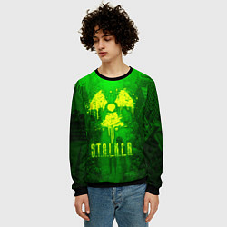 Свитшот мужской STALKER LOGO RADIATOIN NEON TOXIC, цвет: 3D-черный — фото 2