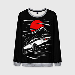 Свитшот мужской Toyota Supra: Red Moon, цвет: 3D-меланж