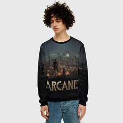 Свитшот мужской Сёстры на крыше, цвет: 3D-черный — фото 2