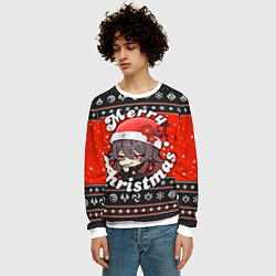 Свитшот мужской HU TAO MERRY CHRISTMAS, цвет: 3D-белый — фото 2