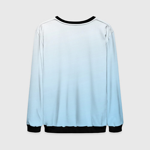 Мужской свитшот Дед Мороз пьет красное / 3D-Черный – фото 2