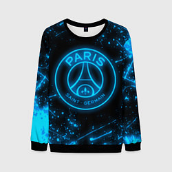 Свитшот мужской PSG NEON STYLE SPORT ПСГ НЕОН, цвет: 3D-черный