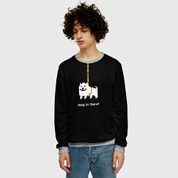 Свитшот мужской UNDERTALE DOG НА КАНАТЕ, цвет: 3D-меланж — фото 2