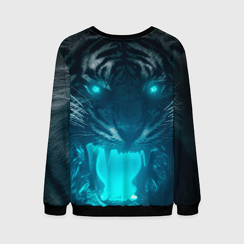 Мужской свитшот Неоновый водяной тигр 2022 / 3D-Черный – фото 2