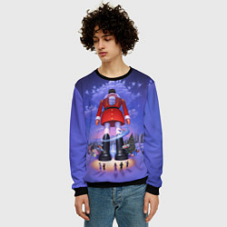 Свитшот мужской New Years Nutcracker giant, цвет: 3D-черный — фото 2