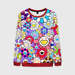 Свитшот мужской Цветы Takashi Murakami, цвет: 3D-красный