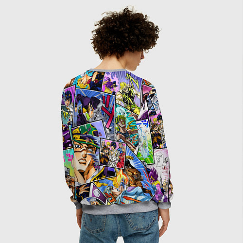 Мужской свитшот JoJos Bizarre Adventure - Джолин Кудзё / 3D-Меланж – фото 4