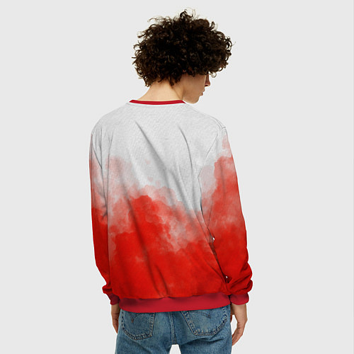 Мужской свитшот Пожелания от Шарика / 3D-Красный – фото 4