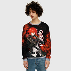 Свитшот мужской GENSHIN IMPACT ДИЛЮК DILUC, цвет: 3D-меланж — фото 2