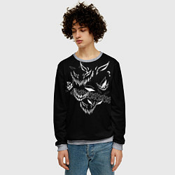 Свитшот мужской Drain Face, цвет: 3D-меланж — фото 2