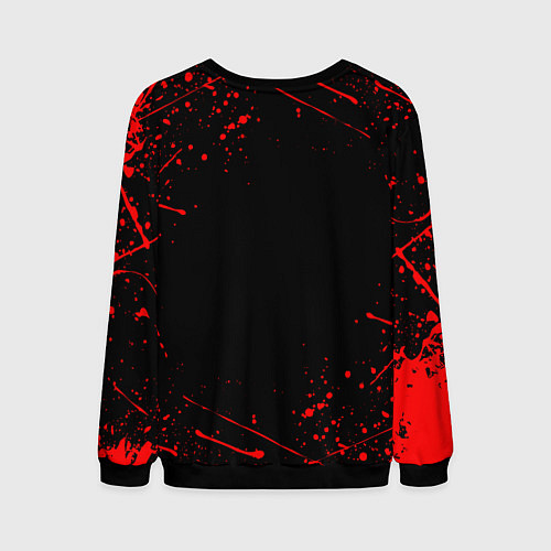 Мужской свитшот DOTA 2 PUDGE, БРЫЗГИ КРАСОК / 3D-Черный – фото 2